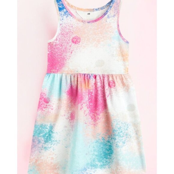 H&M Other - H&M Cute Splatter Paint Sleeveless dress 100% Cotton Airy & sting free frock